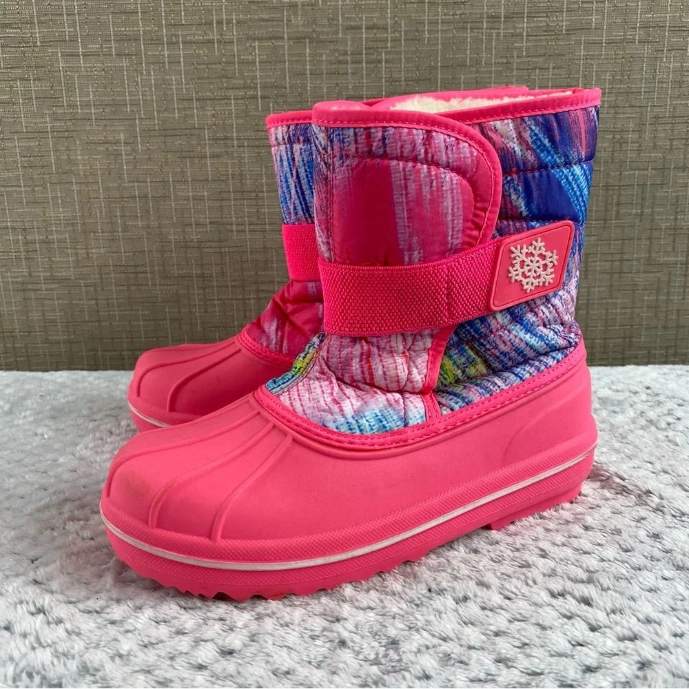The Children’s Place Kids Pink and‎ Multicolor Winter Boots Sz 2